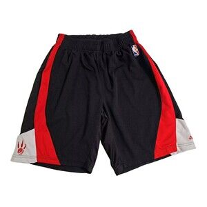 Toronto Raptors Men's Large Adidas Basketball Gym Shorts Black Red White NBA